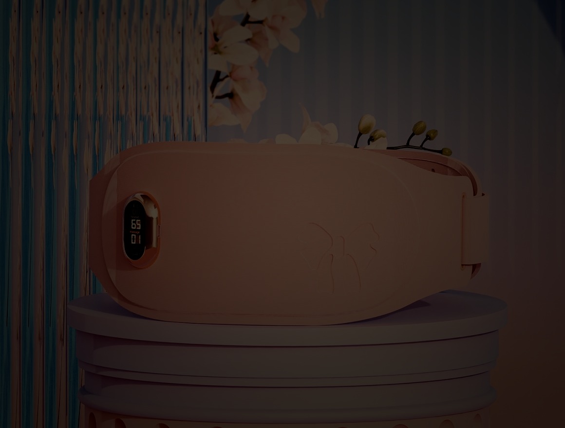 Heated abdominal belt with temperature display