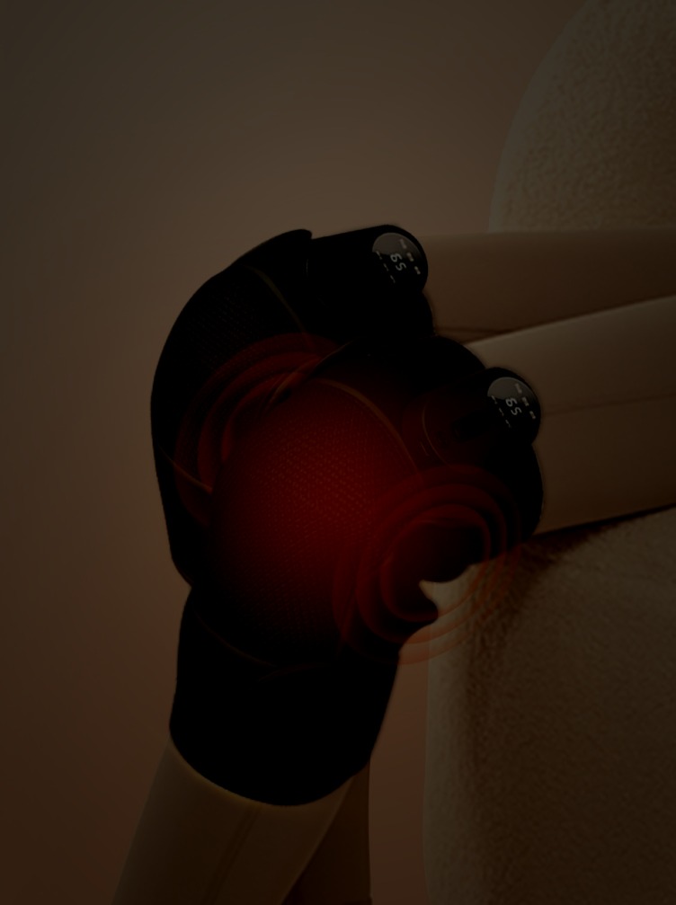 Heated knee massager with vibration — Body care line