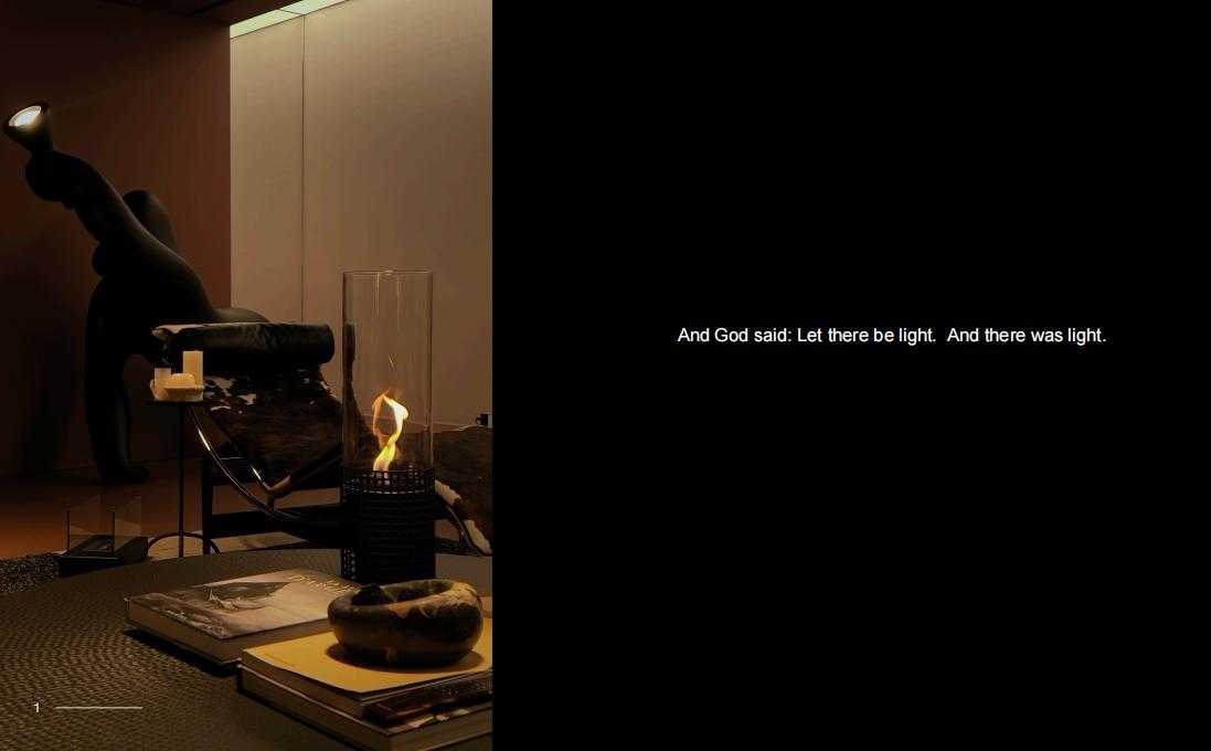 Solid wood and flame-effect lifestyle lamps — Mind line